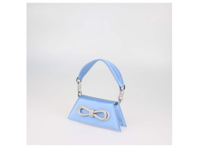 Borsa Samantha Mach & Mach in raso azzurro con piccolo doppio fiocco - vista 2