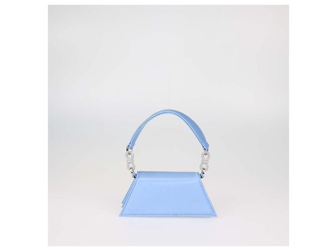 Borsa Samantha Mach & Mach in raso azzurro con piccolo doppio fiocco - vista 3
