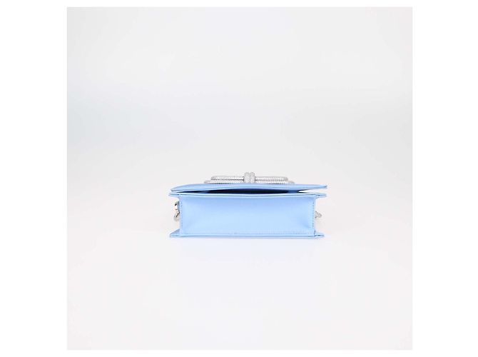 Borsa Samantha Mach & Mach in raso azzurro con piccolo doppio fiocco - vista 4