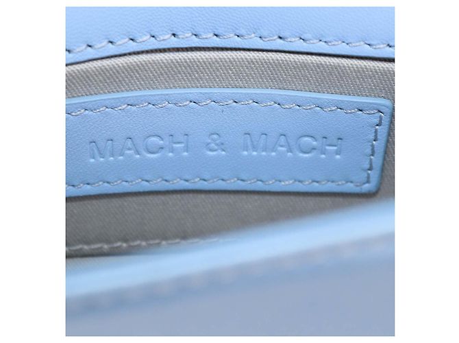 Borsa Samantha Mach & Mach in raso azzurro con piccolo doppio fiocco - vista 5