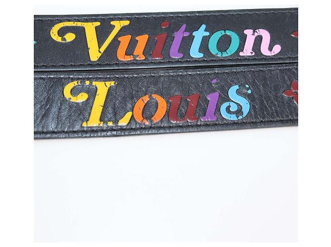 mala Louis Vuitton New Wave em couro preto com corrente - vista 5