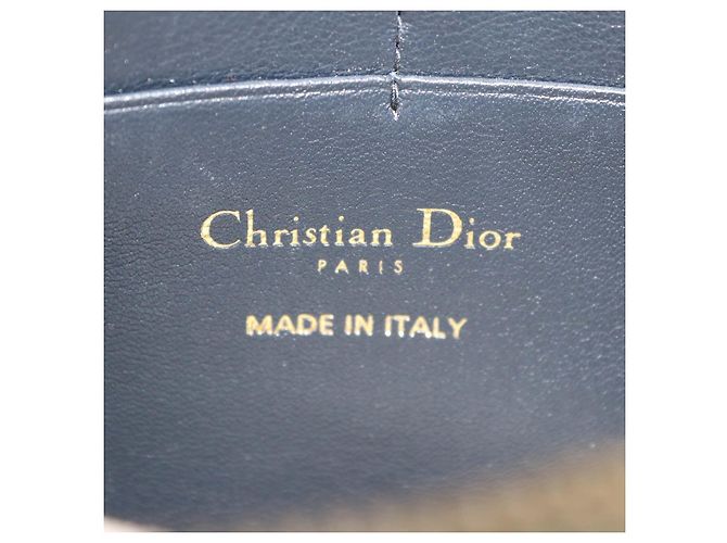 Pouch a catena Saddle in tela Oblique blu navy Christian Dior - vista 5