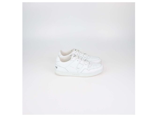 Céline Celine CT-04 Low Top Sneaker aus weißem Leder - Ansicht 3
