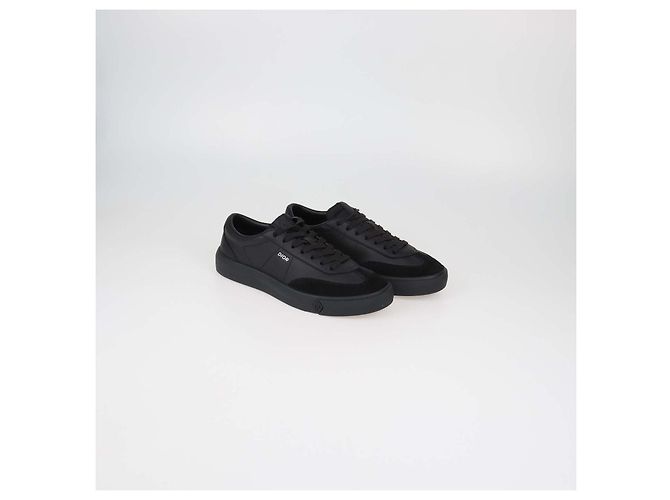Sneakers basse B101 Christian Dior in pelle nera e camoscio - vista 2