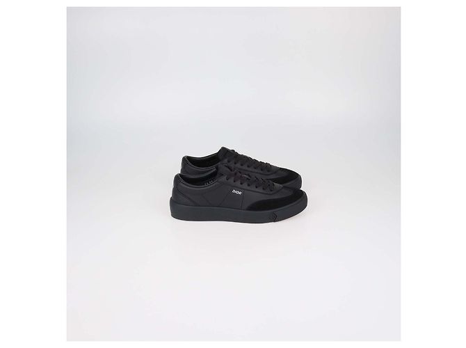 Sneakers basse B101 Christian Dior in pelle nera e camoscio - vista 3