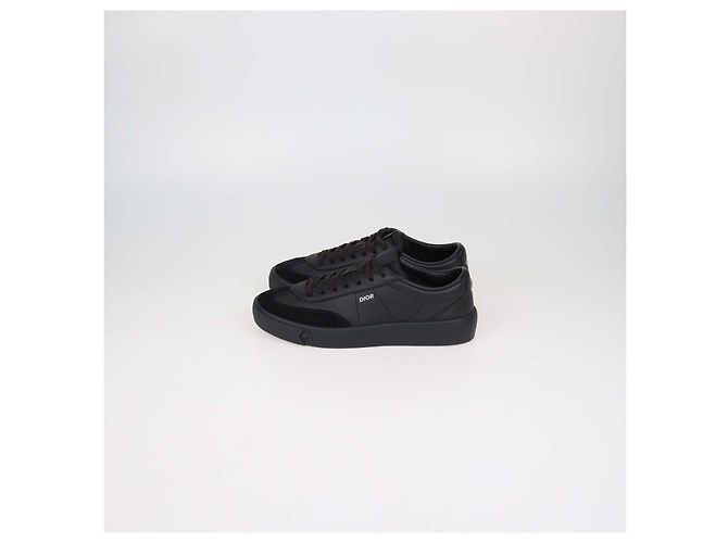 Sneakers basse B101 Christian Dior in pelle nera e camoscio - vista 4