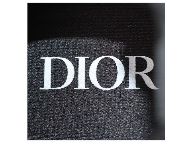 Sneakers basse B101 Christian Dior in pelle nera e camoscio - vista 7