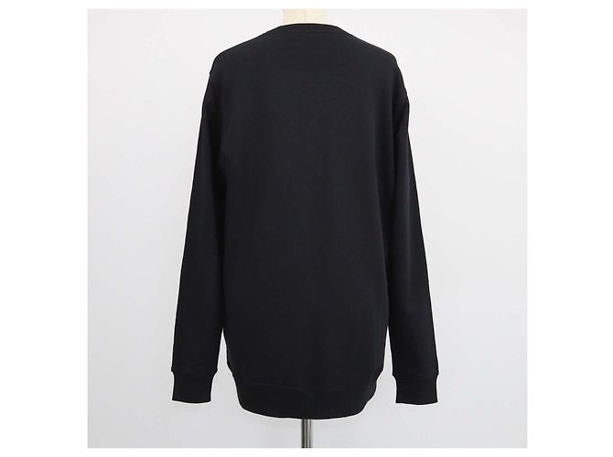 Givenchy Sweatshirt aus schwarzer Baumwolle mit Logo-Print und Loopback - Ansicht 3