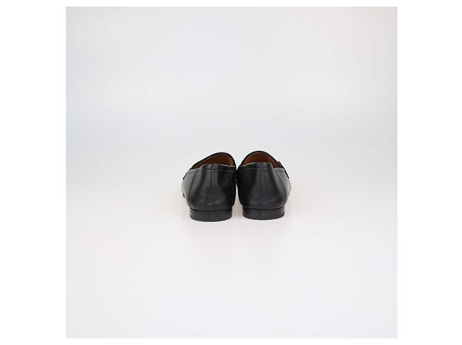 Mocassini Gucci in pelle nera con morsetto Horsebit e fascia Web - vista 5