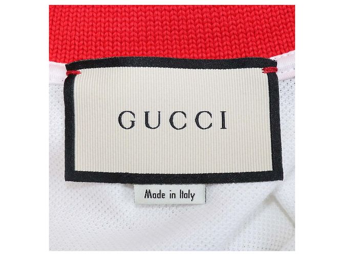 Gucci Polohemd aus Strick mit Web-Kragen aus weißer Baumwolle - Ansicht 5