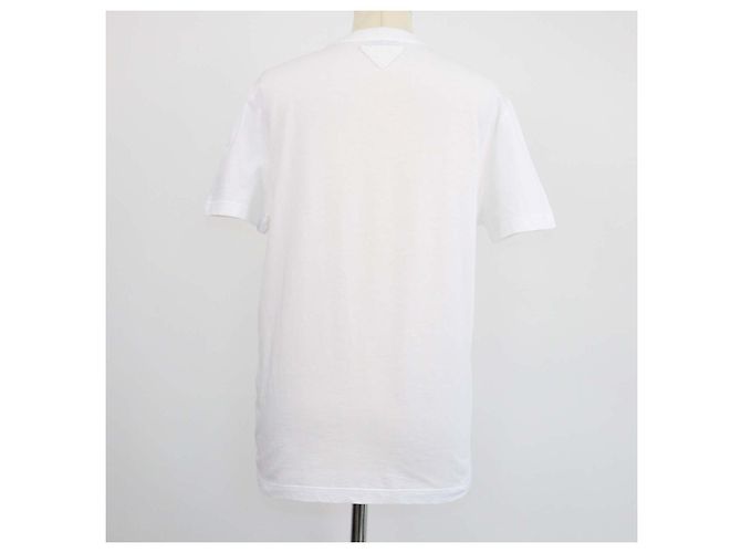 Prada White Cotton Jersey Crew Neck T-Shirt - view 3