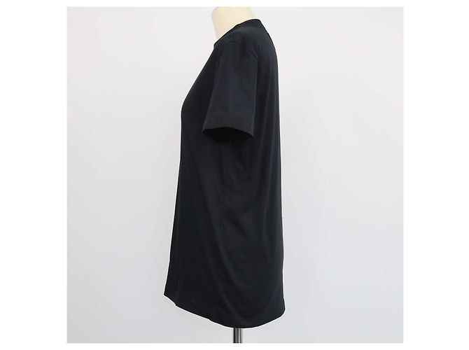 T-shirt in jersey di cotone nero con girocollo Prada - vista 2
