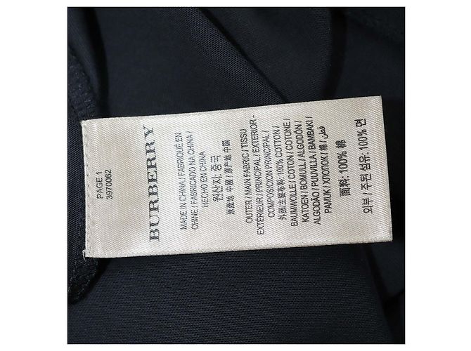 T-shirt Burberry in cotone nero con logo ricamato e scollo a V - vista 6