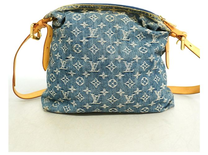 Borsa a tracolla Louis Vuitton Monogram Denim Baggy GM - vista 10