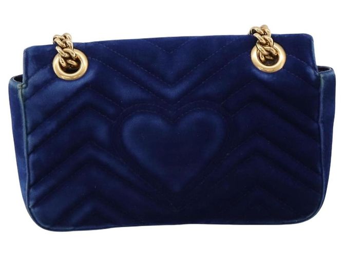 Gucci GG Marmont Matelassé Velvet Small - vista 2
