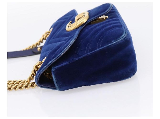Gucci GG Marmont Matelassé Velvet Small - vista 3
