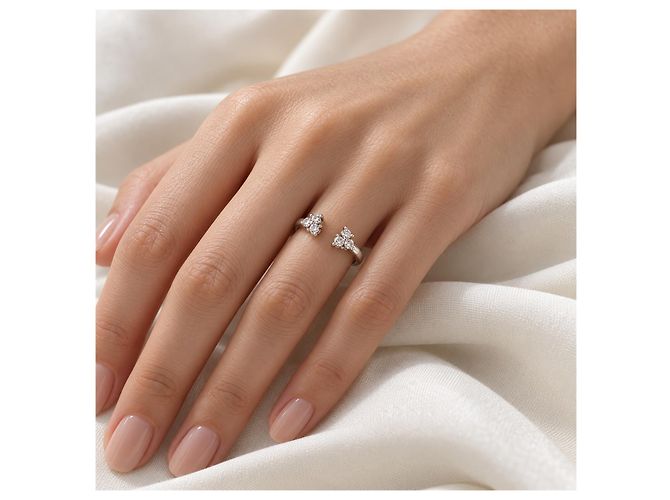 Tiffany & Co. Aria Ring Platin 950 Brillanten 0,28 ct Luxus Box Gr.51 - Ansicht 2