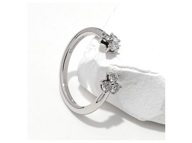 Tiffany & Co. Aria Ring Platin 950 Brillanten 0,28 ct Luxus Box Gr.51 - Ansicht 9