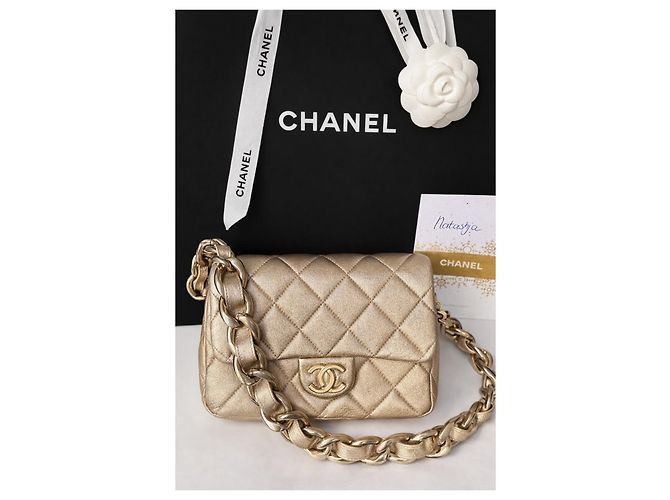 Chanel Flap Bag aus Lammleder Gold - Ansicht 2