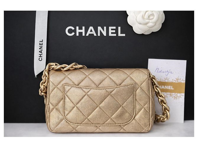 Chanel Flap Bag aus Lammleder Gold - Ansicht 3