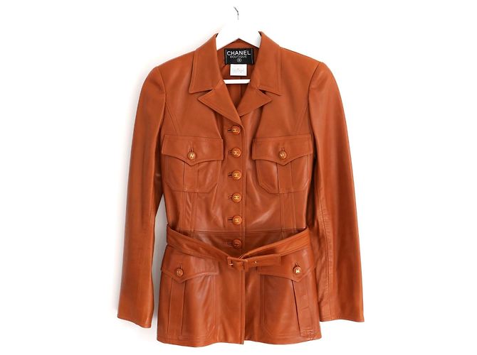 Chanel Lederjacke Braun Herbst 1996 - Ansicht 3