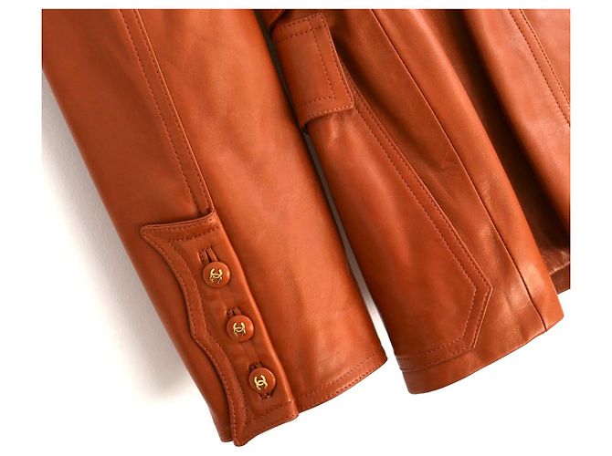 Chanel Lederjacke Braun Herbst 1996 - Ansicht 7