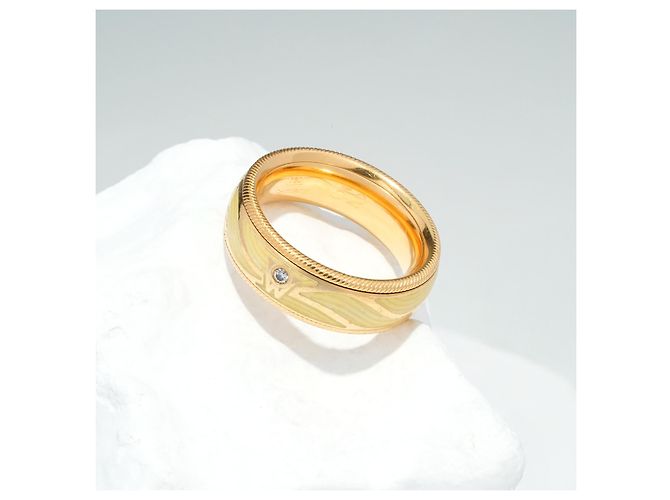 Anello Wellendorff Engelsschimmer Oro 750/18K 12,7 g Mis. 52 rotante Full Set - vista 4
