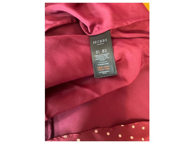 Hobbs Cecily Spot Kleid Burgundy Ivory - Ansicht 6