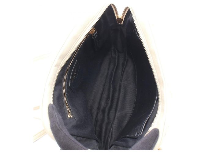 Borsa a tracolla Yves Saint Laurent in pelle avorio - vista 3