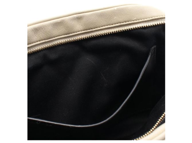 Borsa a tracolla Yves Saint Laurent in pelle avorio - vista 6