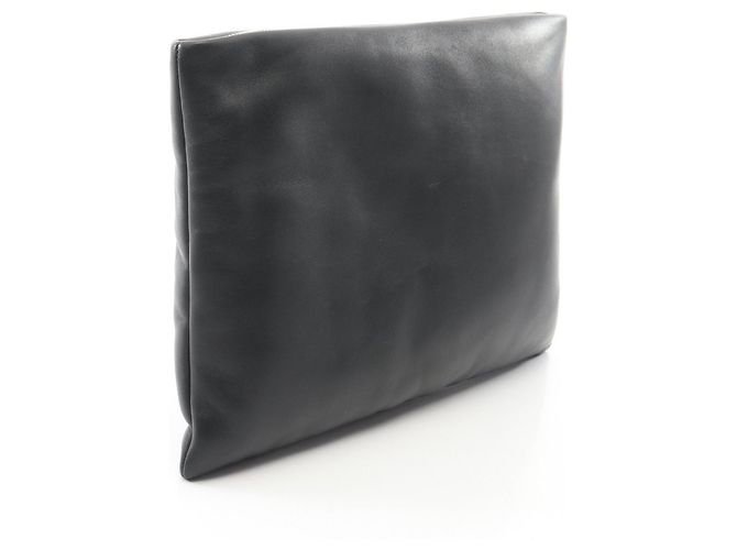 Borsa a pochette in pelle nera Yves Saint Laurent - vista 2