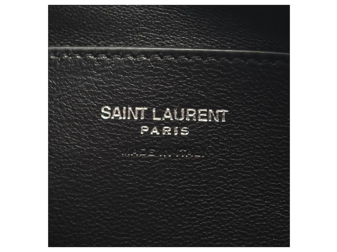 Borsa a pochette in pelle nera Yves Saint Laurent - vista 4