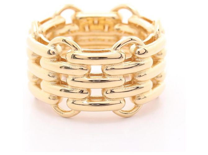 Anillo banda Chanel chapado en oro - vista 3