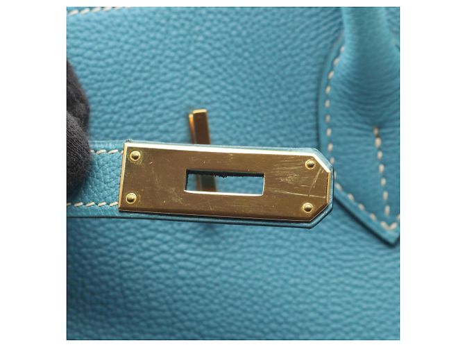 Hermès Sac à main Hermes Birkin 35 Blue Jean - vue 10
