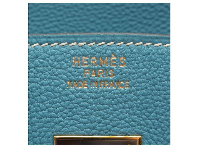 Hermès Sac à main Hermes Birkin 35 Blue Jean - vue 4