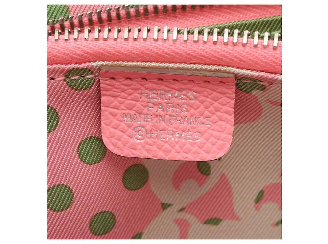 Azap Hermès Hermes Pink Epsom Leather Coin Purse - view 4