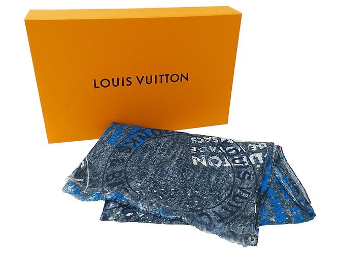 Louis Vuitton blauer Schal für Herren - Ansicht 4