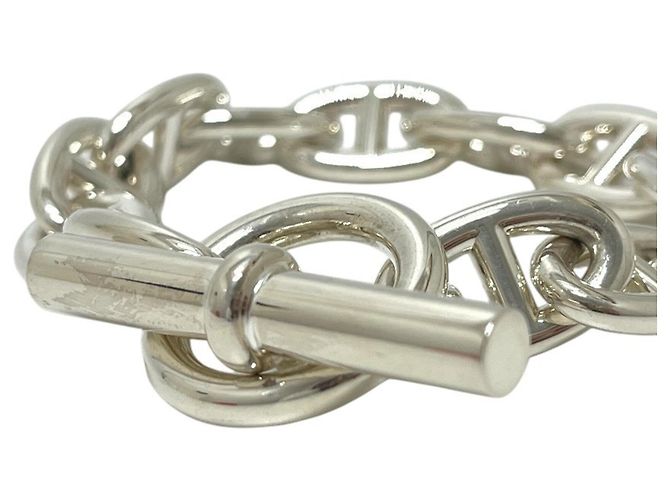 Hermès Bracciale con charm Hermes Chaine d'Ancre TGM Silver - vista 2