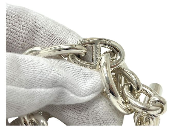 Hermès Bracciale con charm Hermes Chaine d'Ancre TGM Silver - vista 3