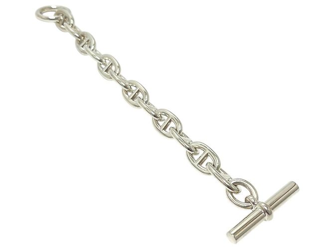 Hermès Bracciale con charm Hermes Chaine d'Ancre TGM Silver - vista 4