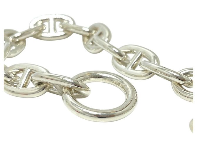 Hermès Bracciale con charm Hermes Chaine d'Ancre TGM Silver - vista 5