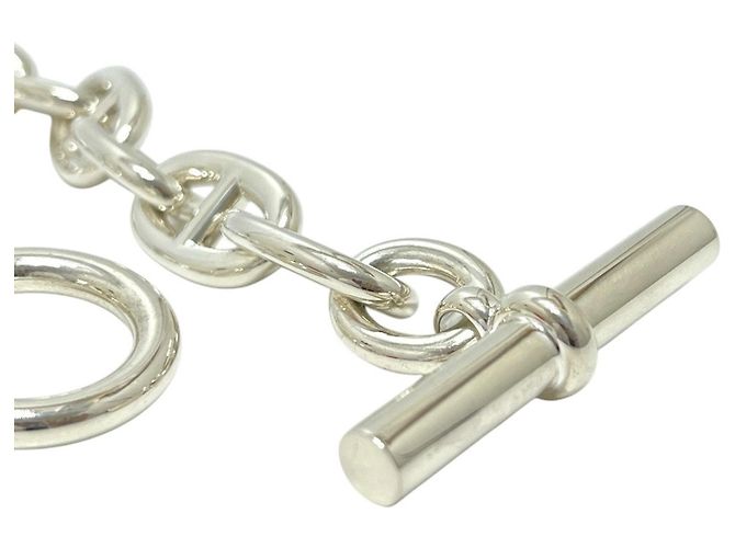 Hermès Bracciale con charm Hermes Chaine d'Ancre TGM Silver - vista 6