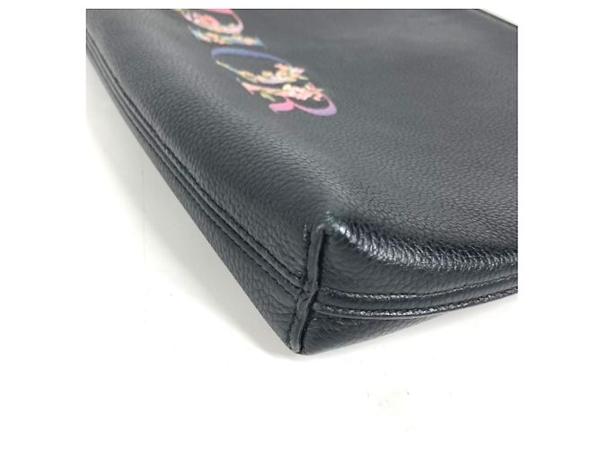 Borsa a pochette Christian Dior in pelle nera - vista 4