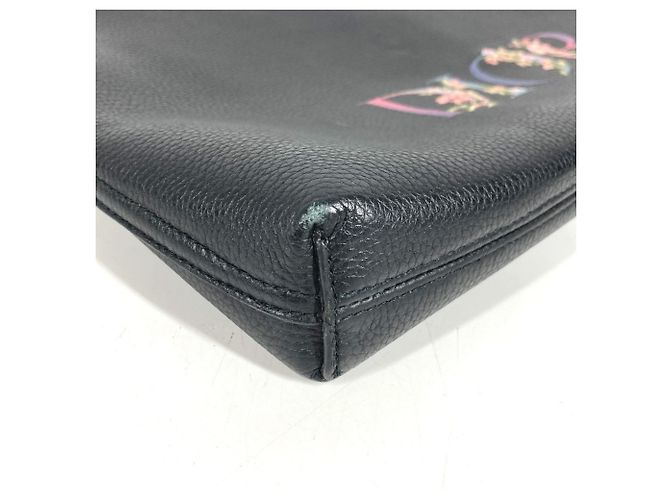 Borsa a pochette Christian Dior in pelle nera - vista 6