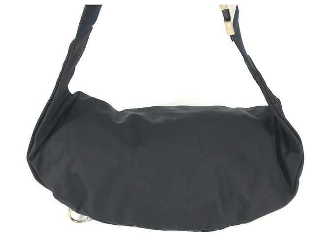 Borsa a tracolla Gucci in nylon nero - vista 2