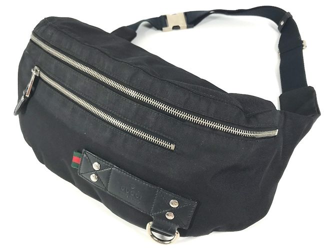 Borsa a tracolla Gucci in nylon nero - vista 5