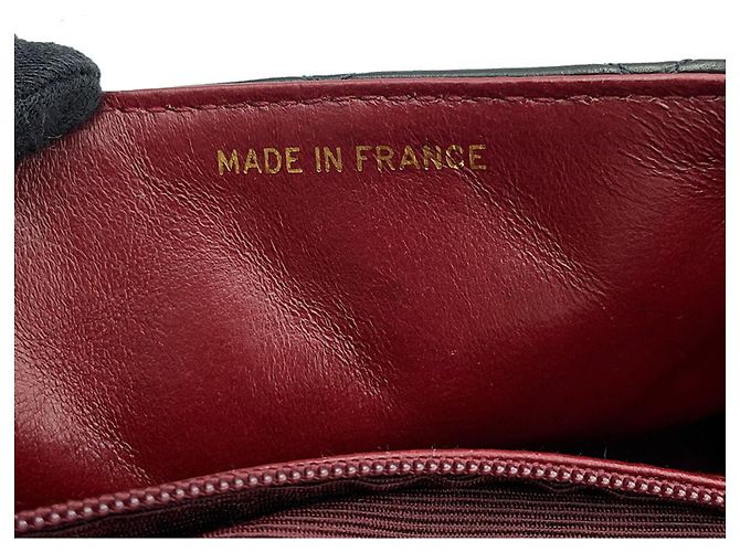 Borsa a tracolla Chanel in pelle nera con catena - vista 17