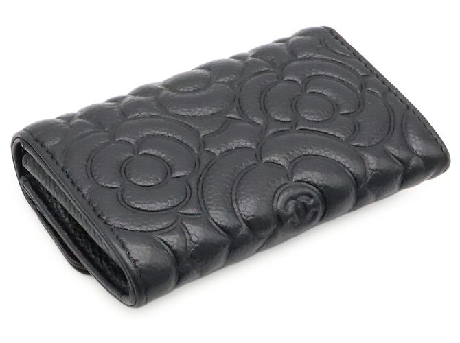 Portacarte Chanel Camellia embossed - vista 3