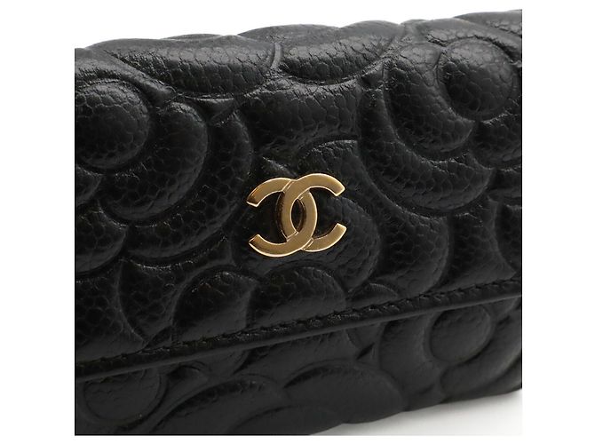 Portacarte Chanel Camellia embossed - vista 5