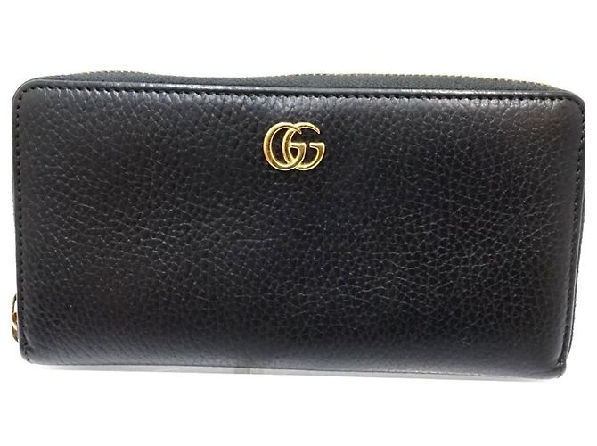 Cartera larga Gucci GG Marmont de piel negra - vista 3